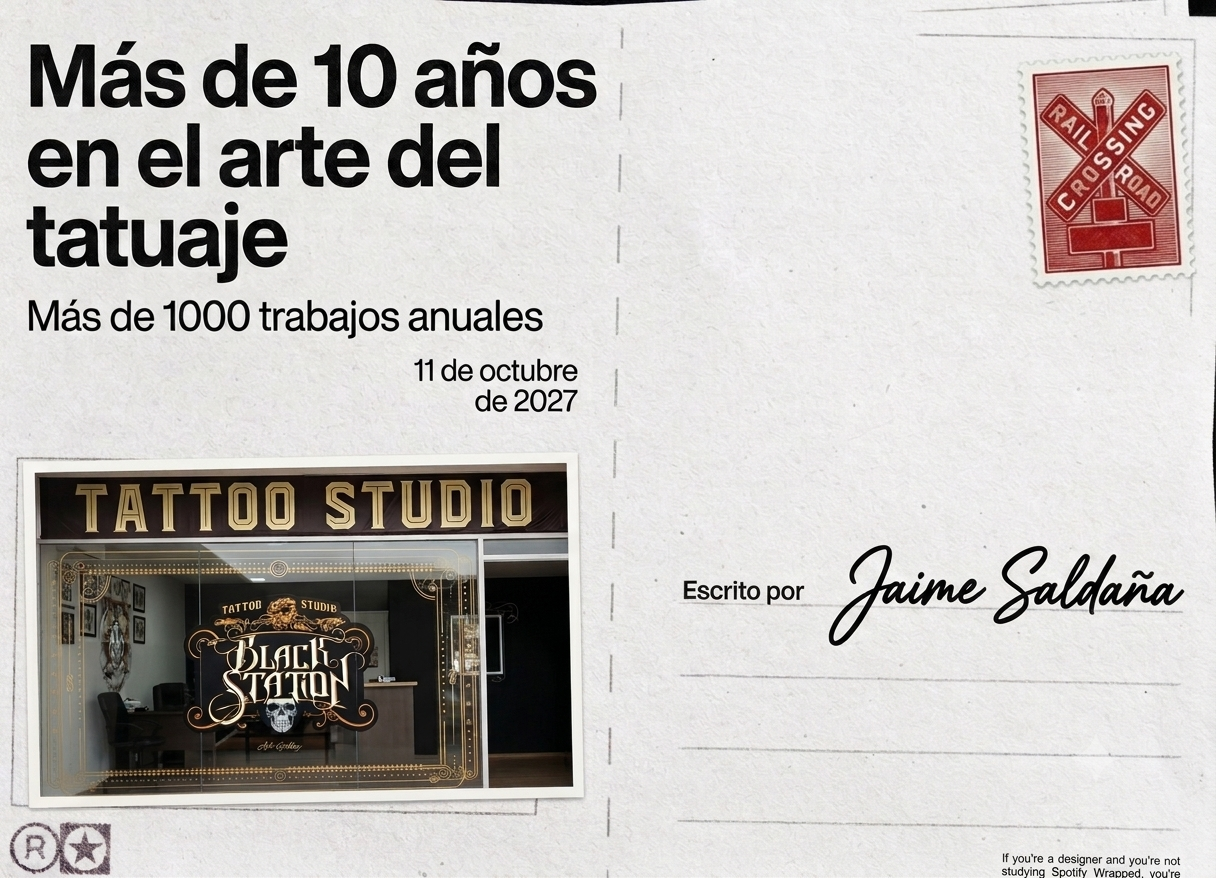 Postal: más de 10 años en el arte del tatuaje